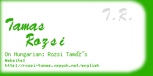 tamas rozsi business card